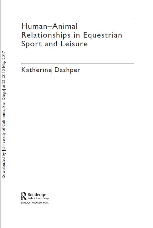 Human–Animal Relationships in Equestrian Sport and Leisure-3